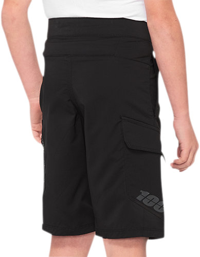 100% Youth Ridecamp Shorts - Black - US 22 40033-00000