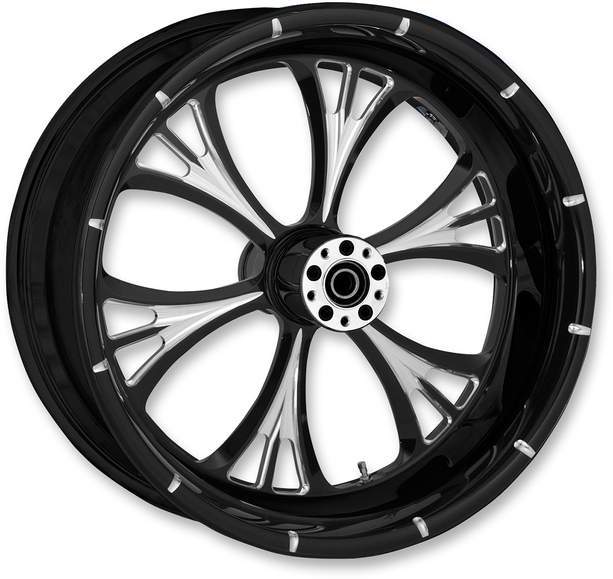 RC COMPONENTS Majestic Eclipse Rear Wheel - Single Disc/No ABS - Black - 17"x6.25" - '09+ FLH 17625-9210-102E