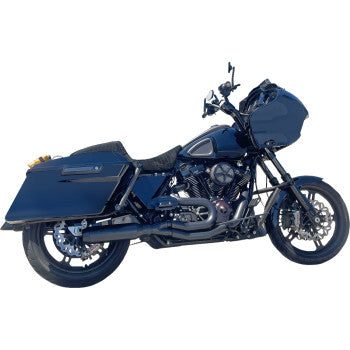 BASSANI XHAUST 2-into-1 Mid-Length Super Bike Exhaust System - 4" Muffler - M8 Touring  1F98B