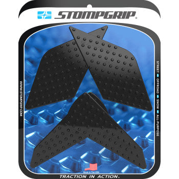 STOMPGRIP Traction Pad Tank Grips - Volcano - Black - Ninja ZX-4R/RR 55-10-0204B