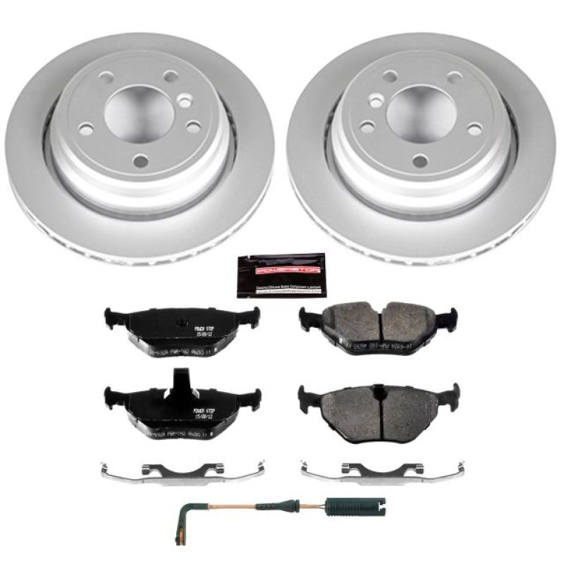 Power Stop 01-03 BMW 525i Rear Z23 Evolution Sport Coated Brake Kit