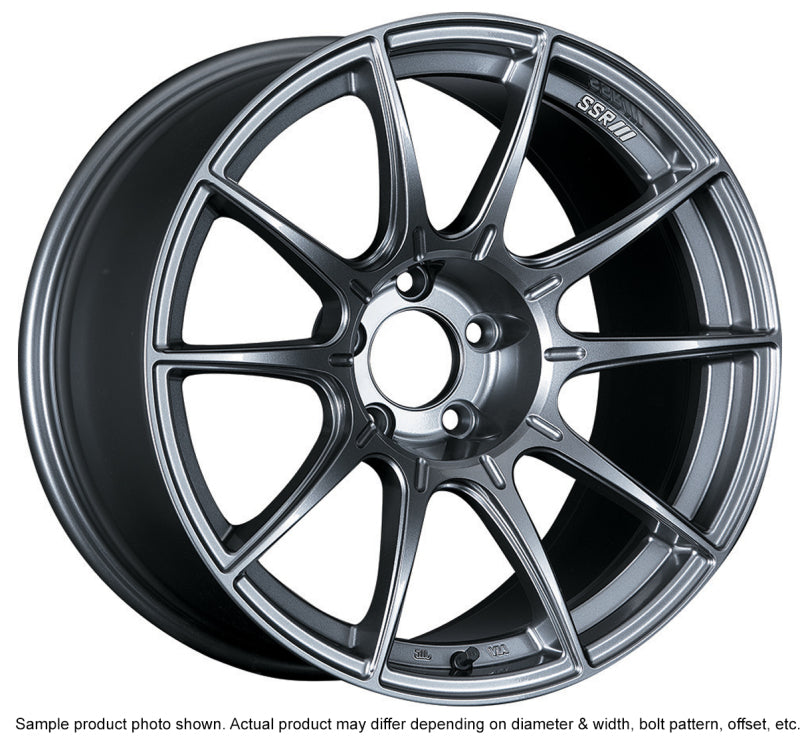 SSR GTX01 18x10.5 5x114.3 15mm Offset Dark Silver Wheel Evo X / G35 / 350z / 370z XA18105+1505GDK