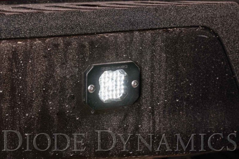 Diode Dynamics Stage Series C1 LED Pod Pro - White Flood Flush WBL (Pair)