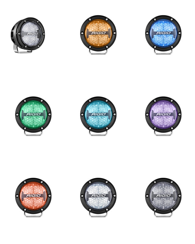 Rigid Industries 360-Series 4in LED Off-Road Diffused Beam - RGBW Backlight (Pair) 36400