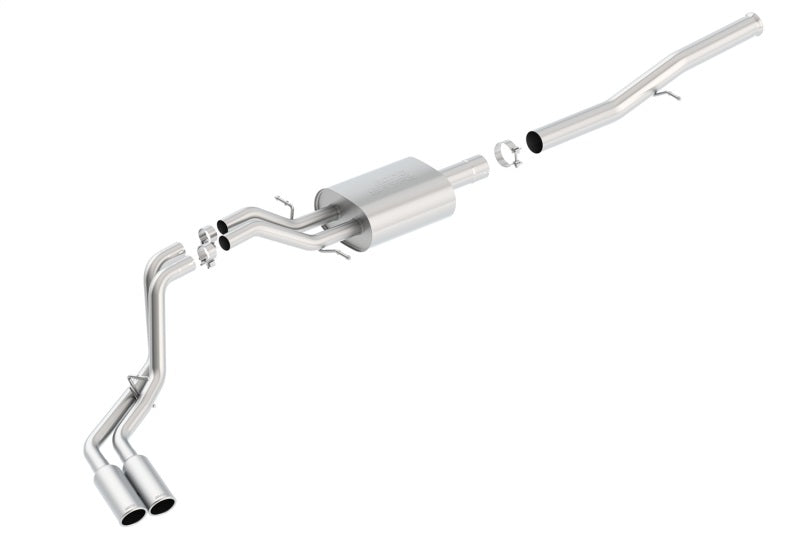 Borla 14 Silv/Sierra 1500 EC Std/CC Short 143.5in WB S-Type Dual Rolled Side Exit Cat-Back Exhaust 140576