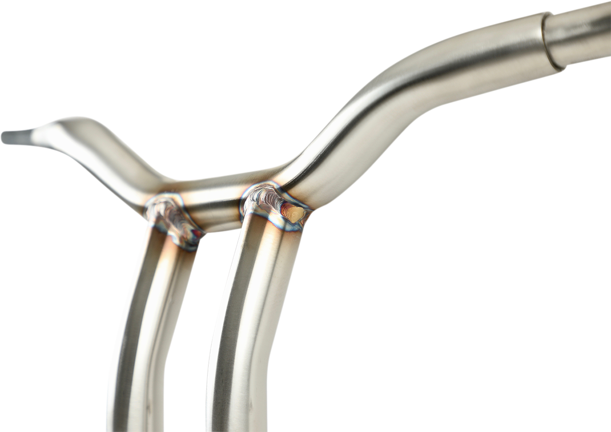 LA CHOPPERS Handlebar - Kage Fighter - One Piece - Bent - 10" - Stainless Steel LA-7338-10SS