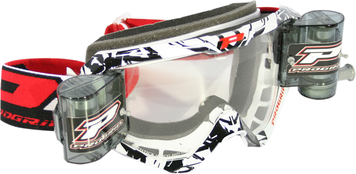 PRO GRIP 3450 Roll Off Goggles - White/Black - XL PZ3450ROBI