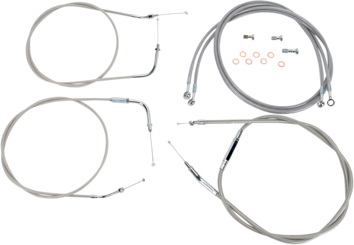 BARON Cable Line Kit - 15" - 17" - '99 - '03 Roadstar - Stainless Steel BA-8021KT-16