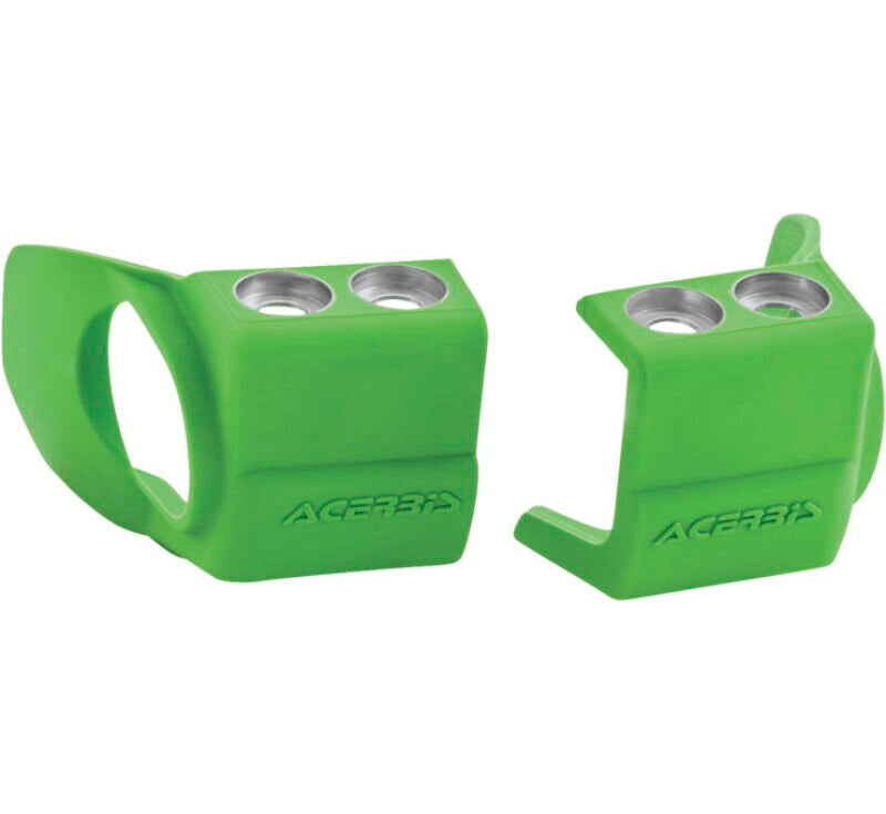 Acerbis 09+ Hon 250-450 CRF-R/X/RX/CRF450R-S/Kaw KX250F/450F/Beta Fork Shoe Protectors - Green 2709690006