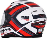 AFX FX-99 Helmet - Recurve - Pearl White/Red - Medium 0101-11127