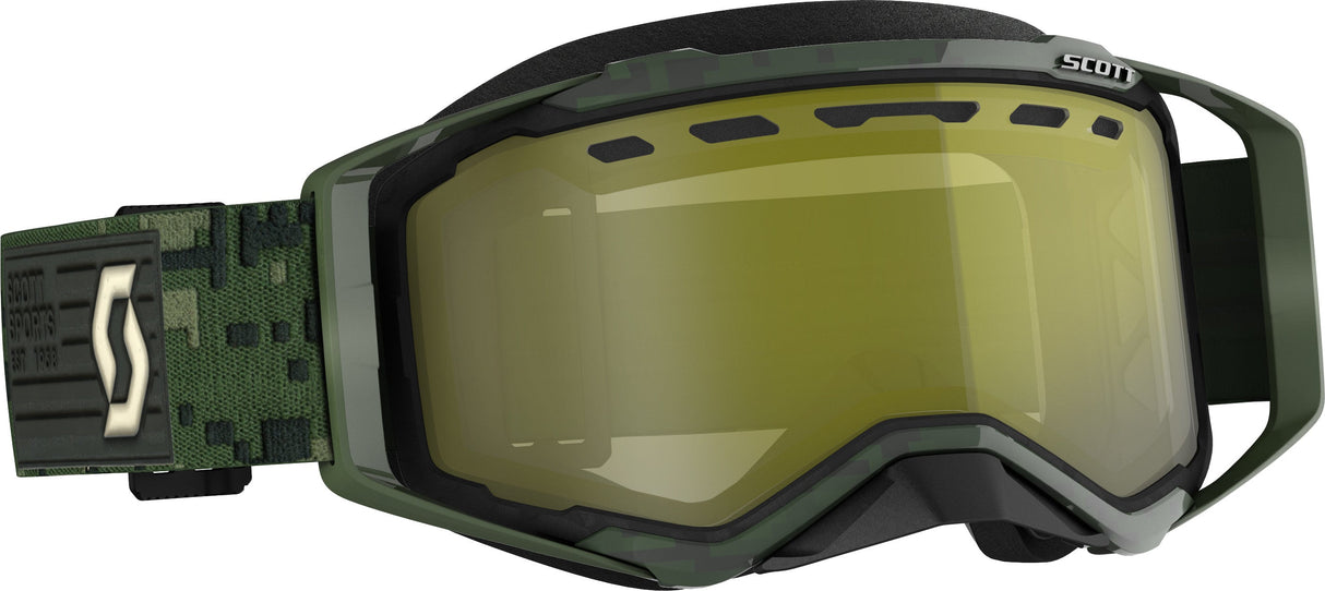 SCOTT Prospect Snwcrs Goggle Khaki Green Enhancer Yellow Chrome 272846-6312335