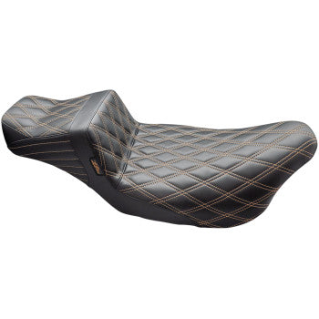 LE PERA Tailwhip Daddy Long Legs Seat - Double Diamond w/ Chestnut Thread - FLH/FLT '08-'24 LK-587DLDD-CHET