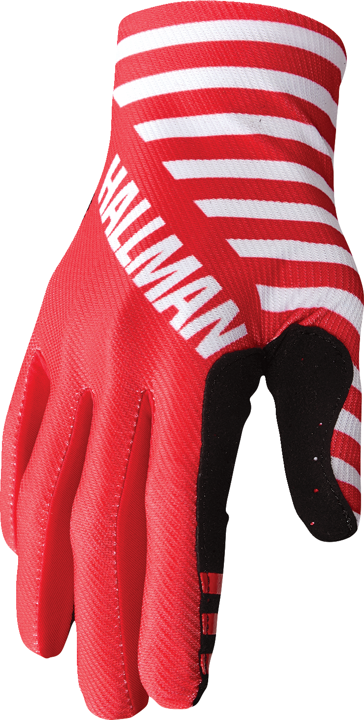 THOR Mainstay Gloves - Slice - White/Red - Large 3330-7294