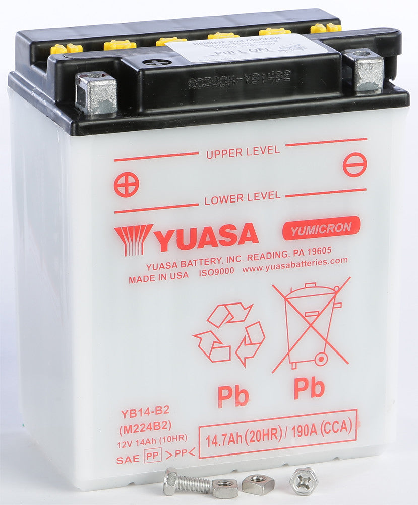 YUASA Battery Yb14-B2 Conventional YUAM224B2IND