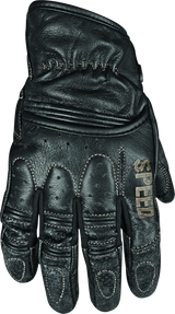 Speed and Strength Rust and Redemption Leather Gloves Black - Small