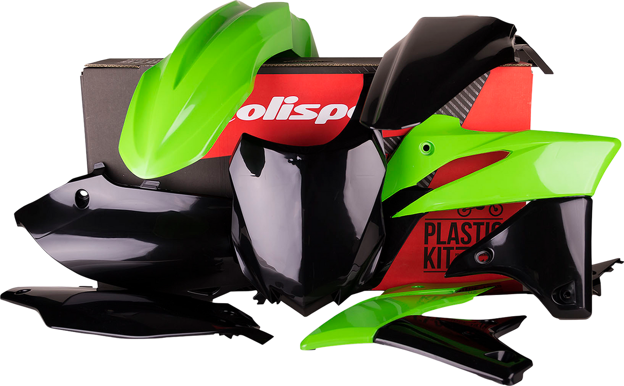 POLISPORT Body Kit - Complete - '13 OEM Green/Black - KX 250F 90542