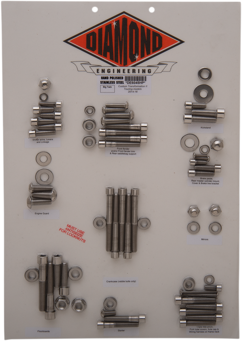 DIAMOND ENGINEERING Bolt Kit - Transformation - Touring DE6045HP