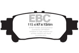 EBC 10+ Lexus RX350 3.5 (Japan) Greenstuff Rear Brake Pads DP61850