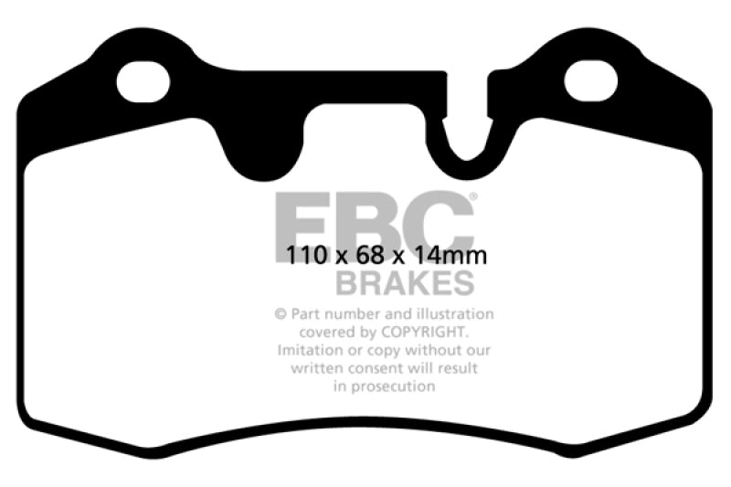 EBC 04-12 Aston Martin DB9 5.9 Redstuff Rear Brake Pads DP31909C