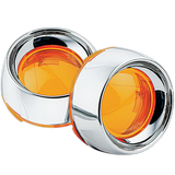 KURYAKYN Deep Dish Bezels - Chrome/Amber Lens 2108