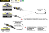 Arrow Indy-Race Slip-on-Auspuff, Titan für Kawasaki Z400/Ninja 400 2023/500 2024 71950PK