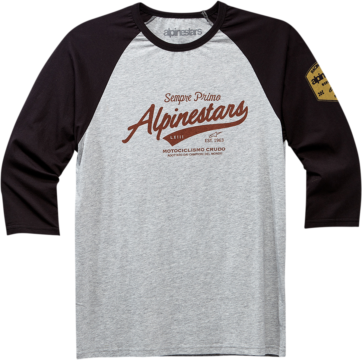 ALPINESTARS Script T-Shirt - Black/Heather Gray - Large 1230715051028L