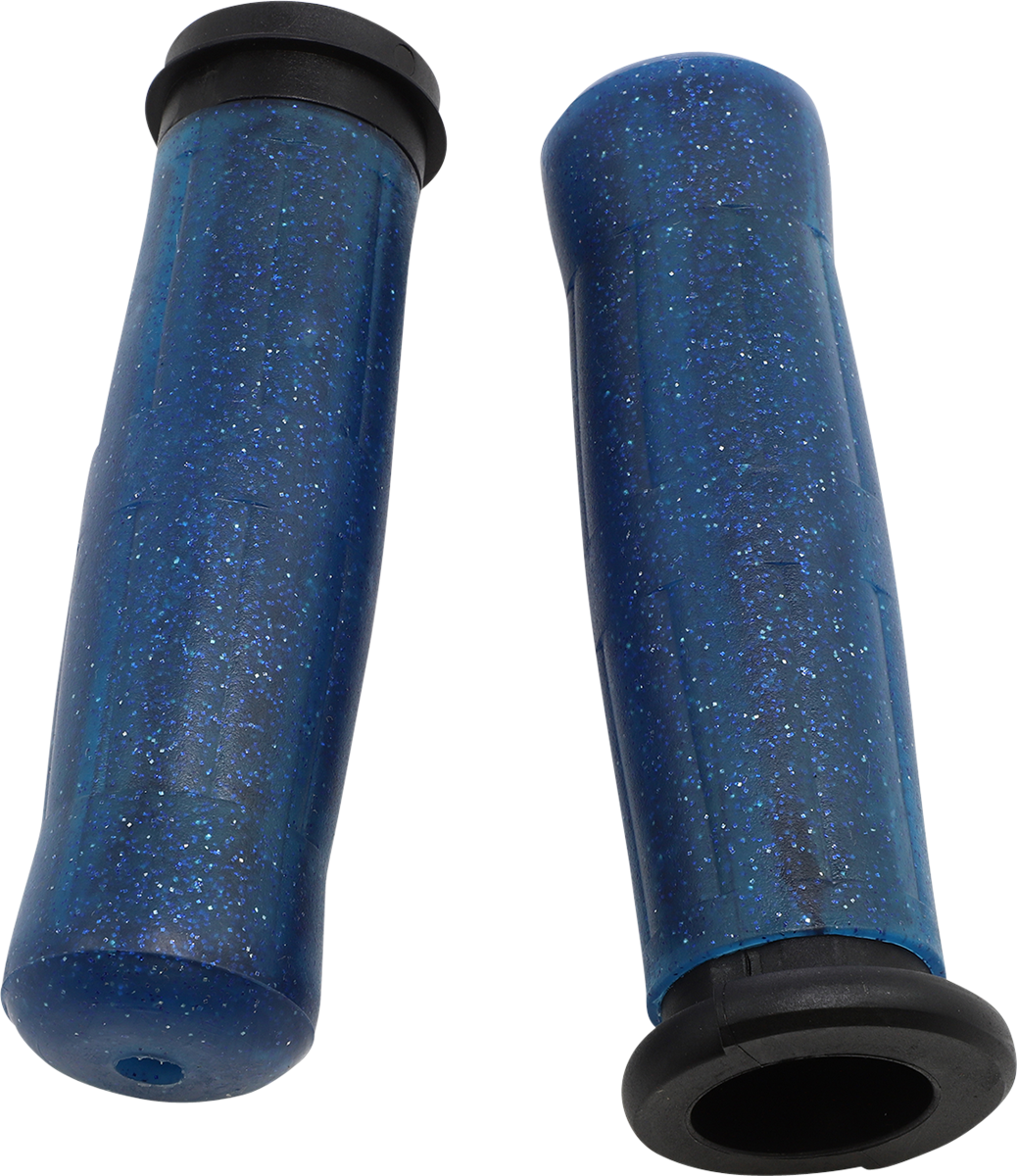 AVON GRIPS Grips - Old School - Throttle-By-Wire - Blue OLD-69-SBLUE-FL