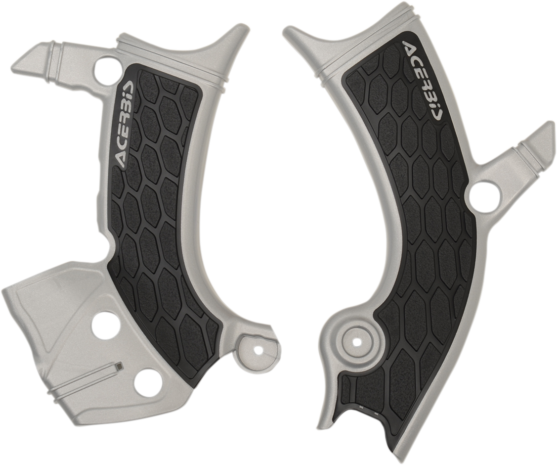 ACERBIS X-Grip Frame Guards - Silver/Black 2689411015