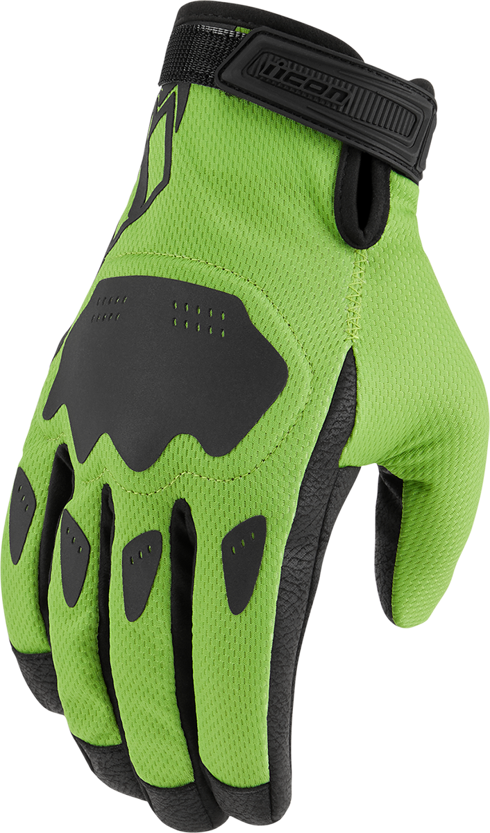 ICON Hooligan™ CE Gloves - Green - Large 3301-4368