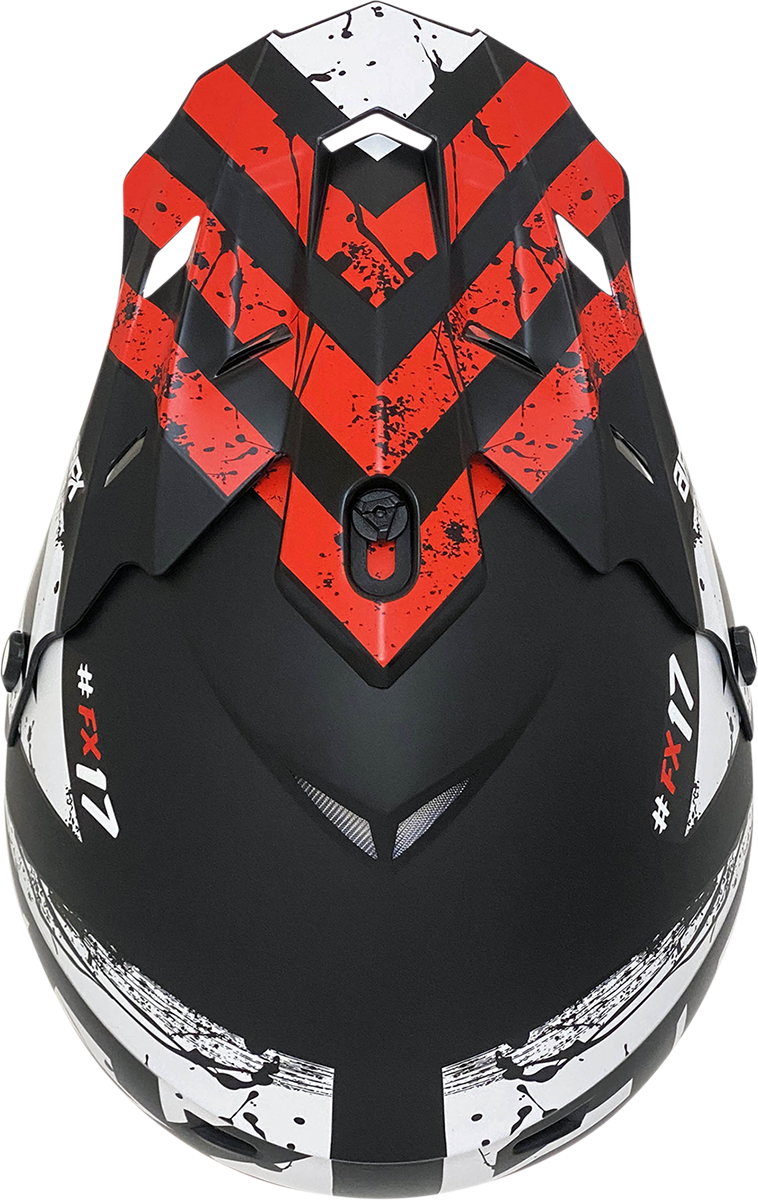 AFX FX-17 Helmet - Attack - Matte Black/Red - Medium 0110-7150