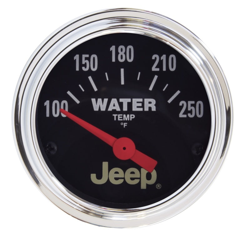 Autometer Jeep 52mm 100-250 Deg F Short Sweep Electronic Water Temperature Gauge 880241