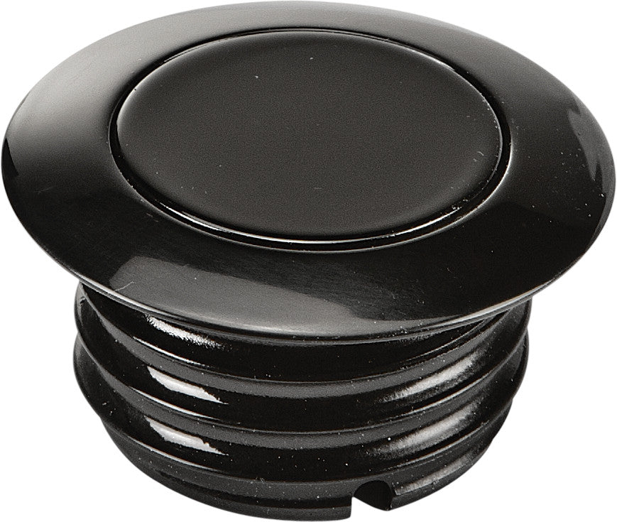 HARDDRIVE Gas Cap Pop-Up Screw-In Smooth Vented Black 03-0329BB-A