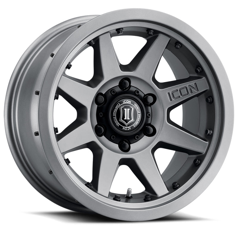 ICON Rebound Pro 17x8.5 6x5.5 0mm Offset 4.75in BS 106.1mm Bore Titanium Wheel 21817858347TT