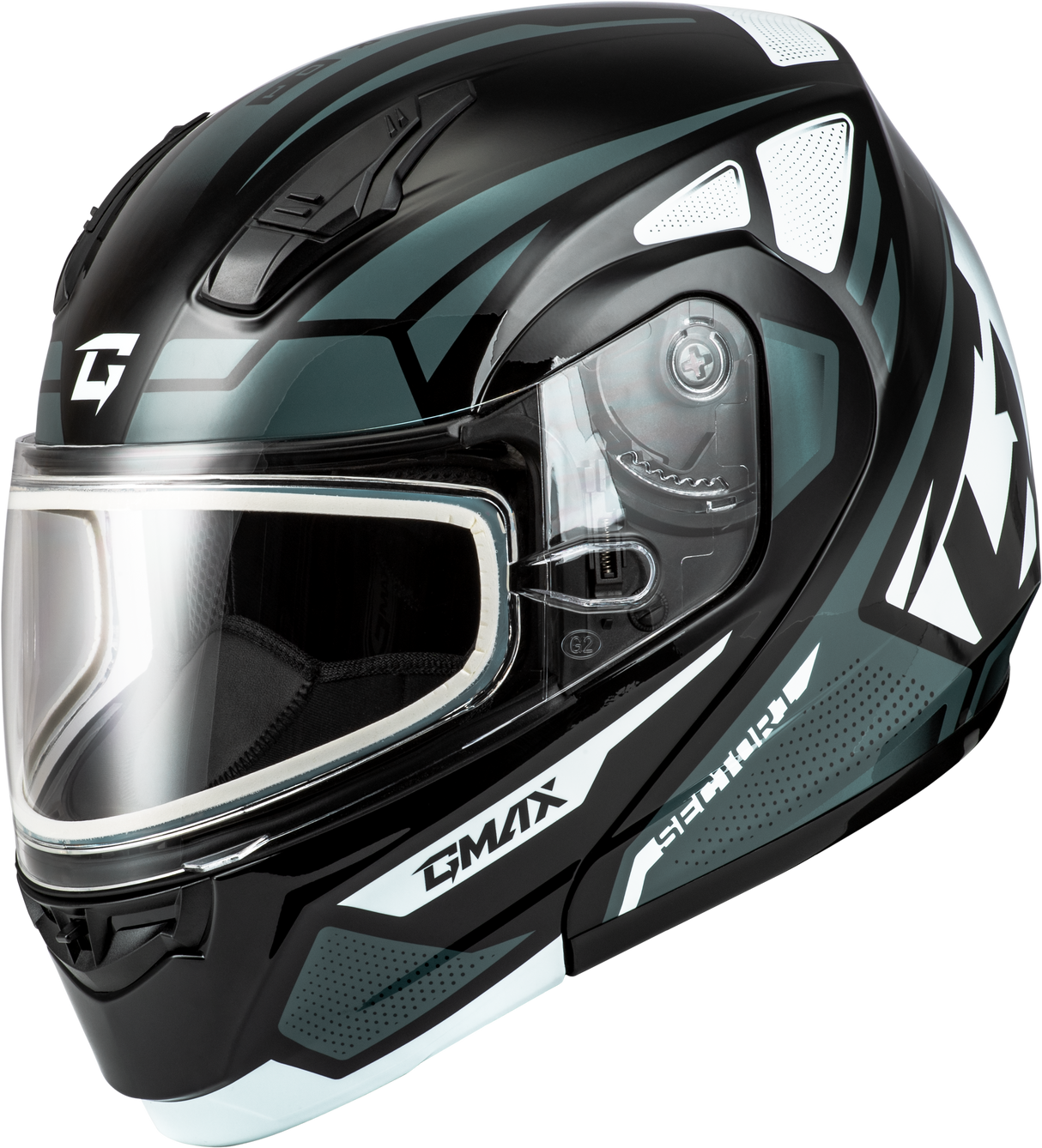 GMAX Md-04s Sector Snow Helmet Black/Silver 3x M2043369