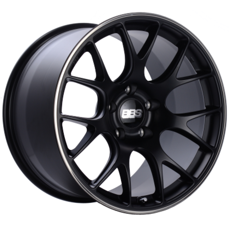 BBS CH-R 20x9 5x120 ET44 Satin Black Polished Rim Protector Wheel -82mm PFS/Clip Required CH135BPO