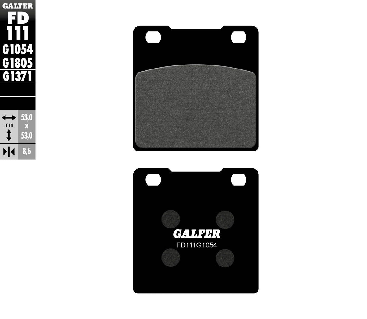 GALFER Brake Pads Semi Metallic Fd111g1054 FD111G1054