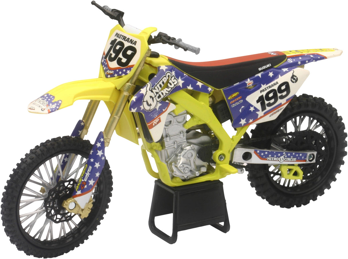 NEW-RAYReplica 1:12 Race Bike Suzuki Rmz450 Yellow(Pastrana)57993
