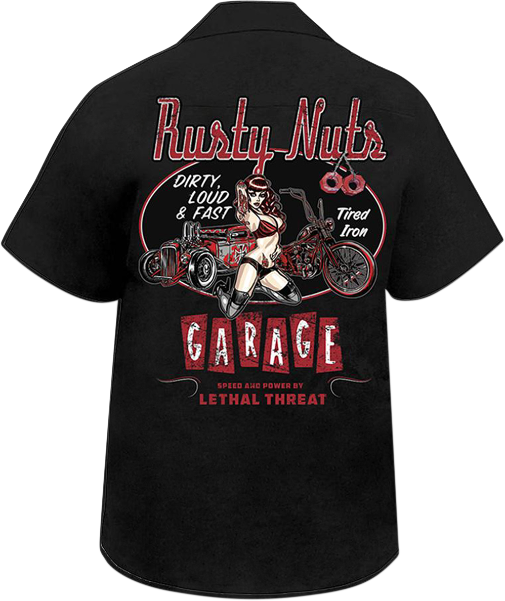 LETHAL THREAT Rusty Nuts Shirt - Black - 3XL HW50197XXXL
