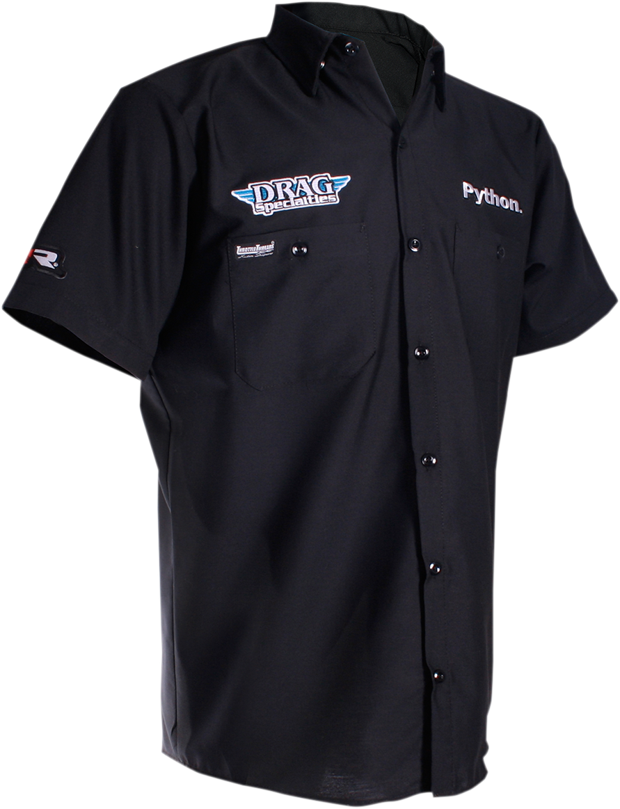 THROTTLE THREADS Drag Specialties Shop Shirt - Black - Small DRG26S24BKSR