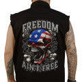 LETHAL THREAT Freedom Ain't Free Printed Sleeveless Button Down Shirt - Black - 3XL CO60195XXXL