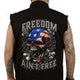 LETHAL THREAT Freedom Ain't Free Printed Sleeveless Button Down Shirt - Black - 3XL CO60195XXXL