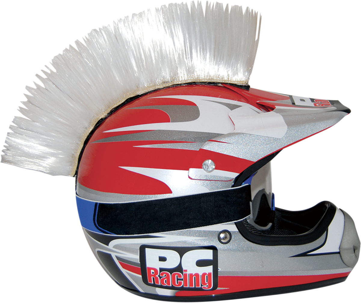 PC RACING Helmet Mohawk - White PCHMWHITE