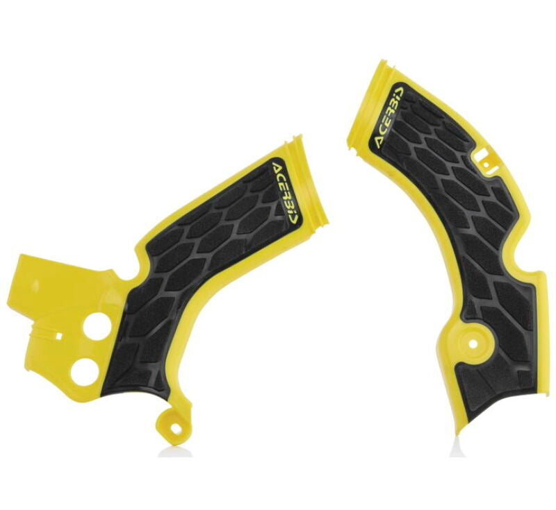 Acerbis 15-18 Suzuki RMZ250 Frame Guards- X-Grip - Yellow/Black 2688751017