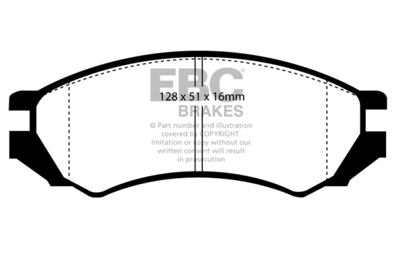 EBC 91-93 Nissan NX 2.0 (ABS) Yellowstuff Front Brake Pads DP4839R