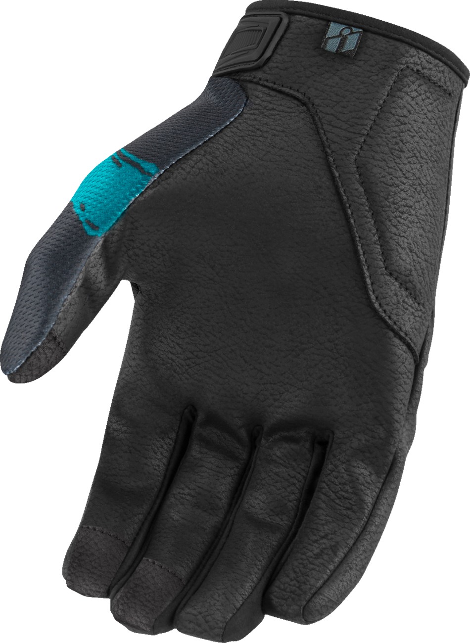 ICON Hooligan™ Munchies Gloves - Teal - Large 3301-4798