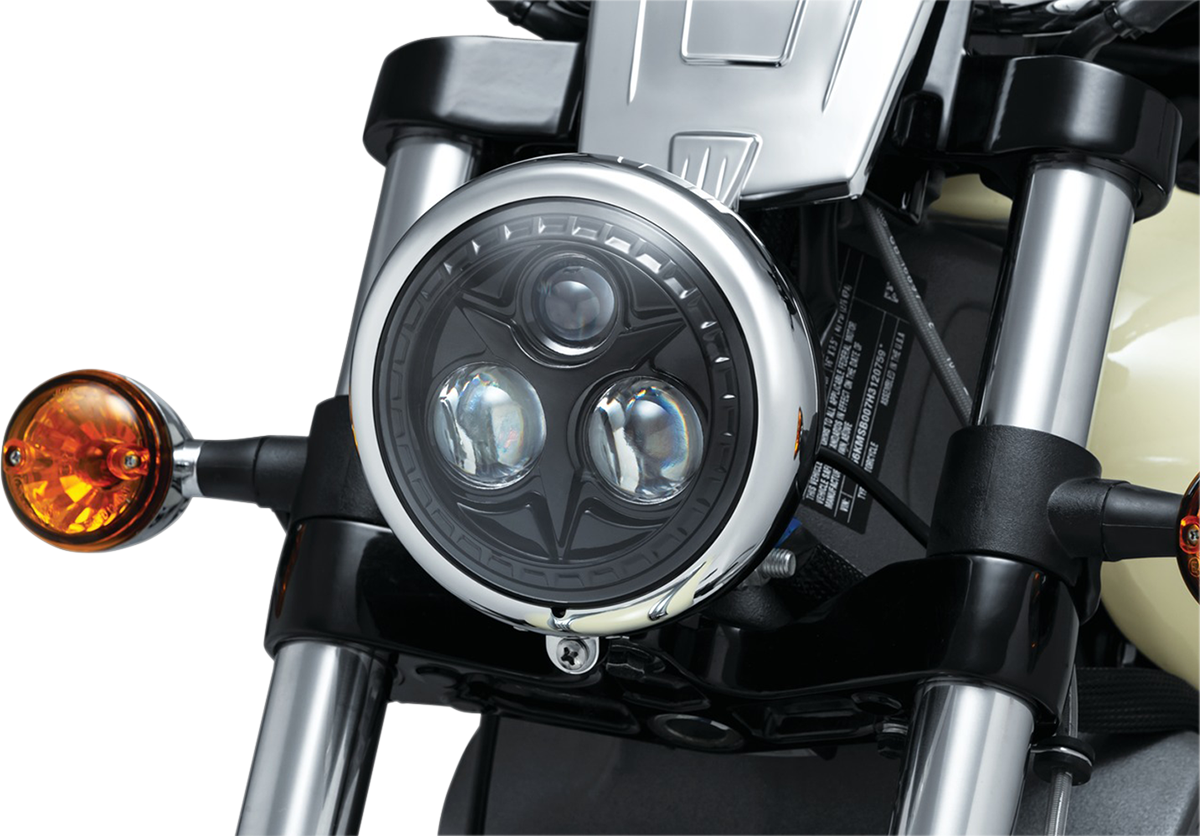 KURYAKYN 5.75" Orbit Headlight - Black 2475