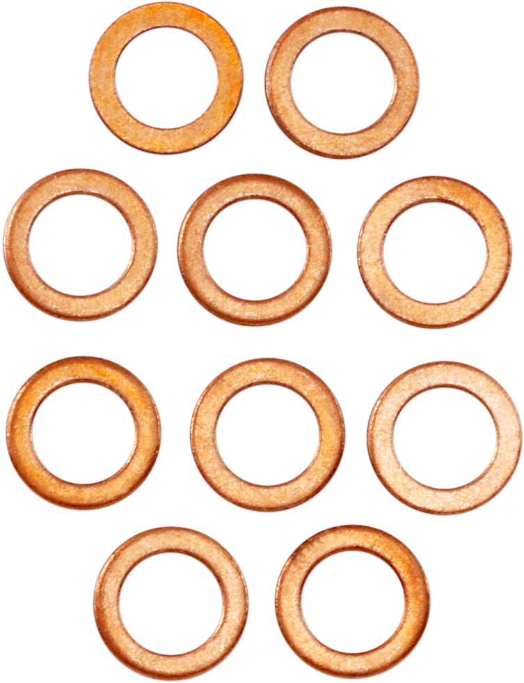 JAMES GASKET Lower Fork Leg Copper Washers - 10-Pack JGI-45398-96