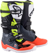 ALPINESTARS Youth Tech 7S Boots - Black/Gray/Red/White/Yellow - US 7 2015017-9058-7