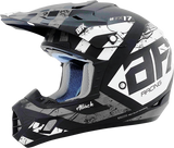 AFX FX-17Y Helmet - Attack - Matte Black/Silver - Large 0111-1401