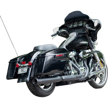 S&S CYCLE 2-into-1 4" Swindler Muffler Kit - Black - M8 Touring 2017-2025 550-1139